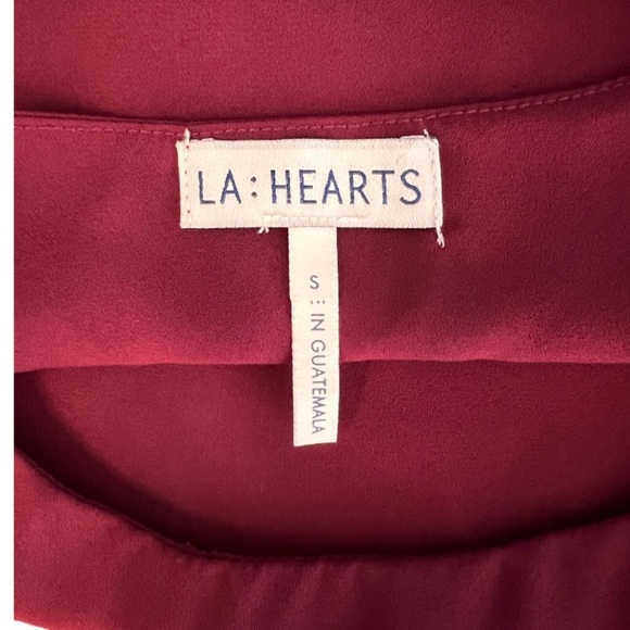 L.A. Hearts scalloped hem crop tank top - maroon size S - Picture 3 of 4